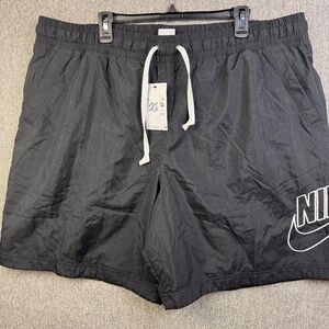 SOLD Nike Club Alumni Flow Shorts Black Nylon Above Knee DB3810-010 Mens Sz 4XL